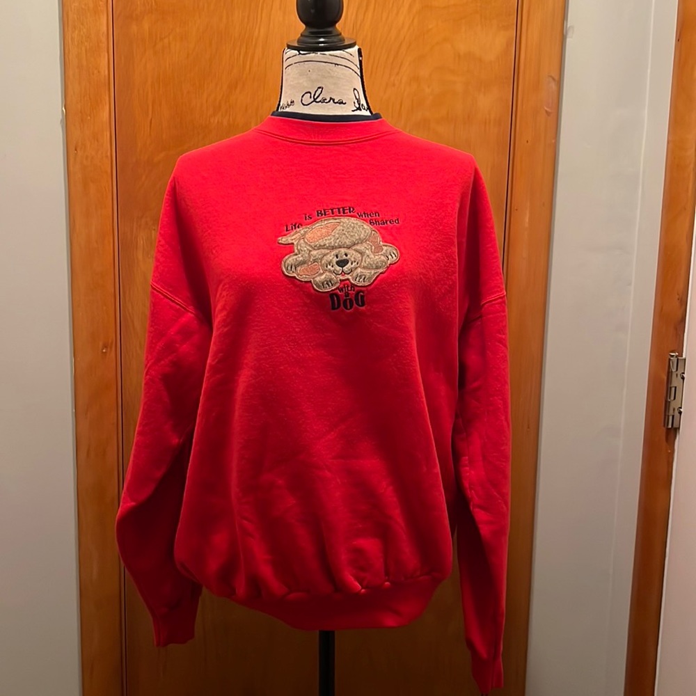 Vintage Life Is Better When Shared with a Dog Sweatshirt (Size: XL)